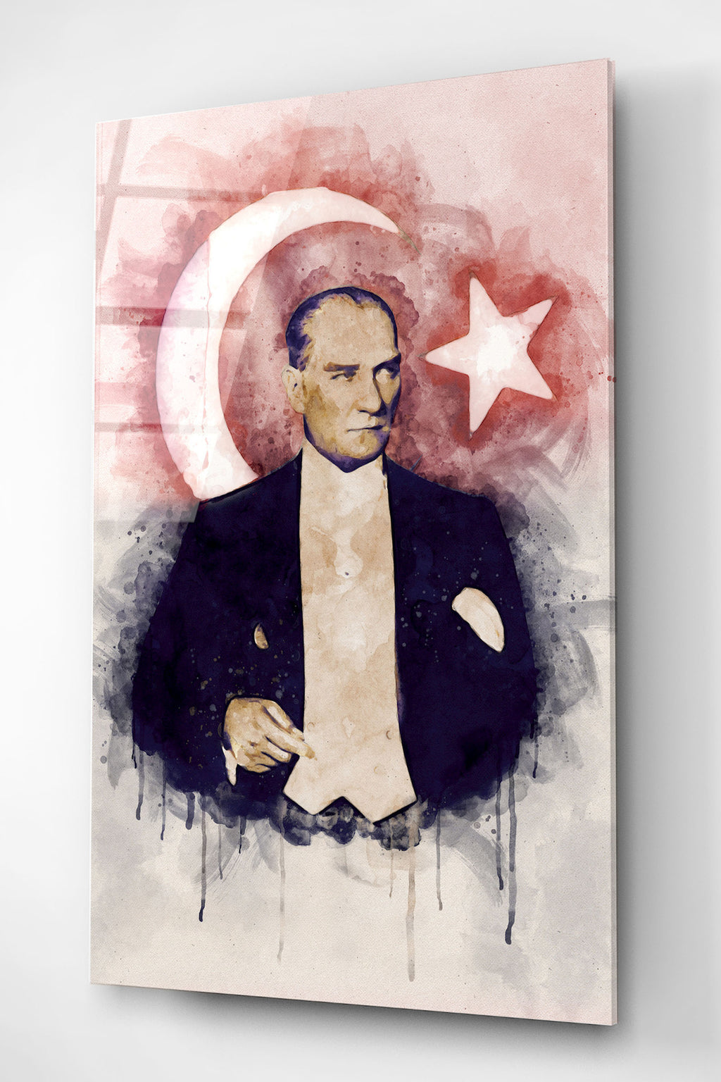 Dekoratif Atatürk Dekoratif Cam Tablo