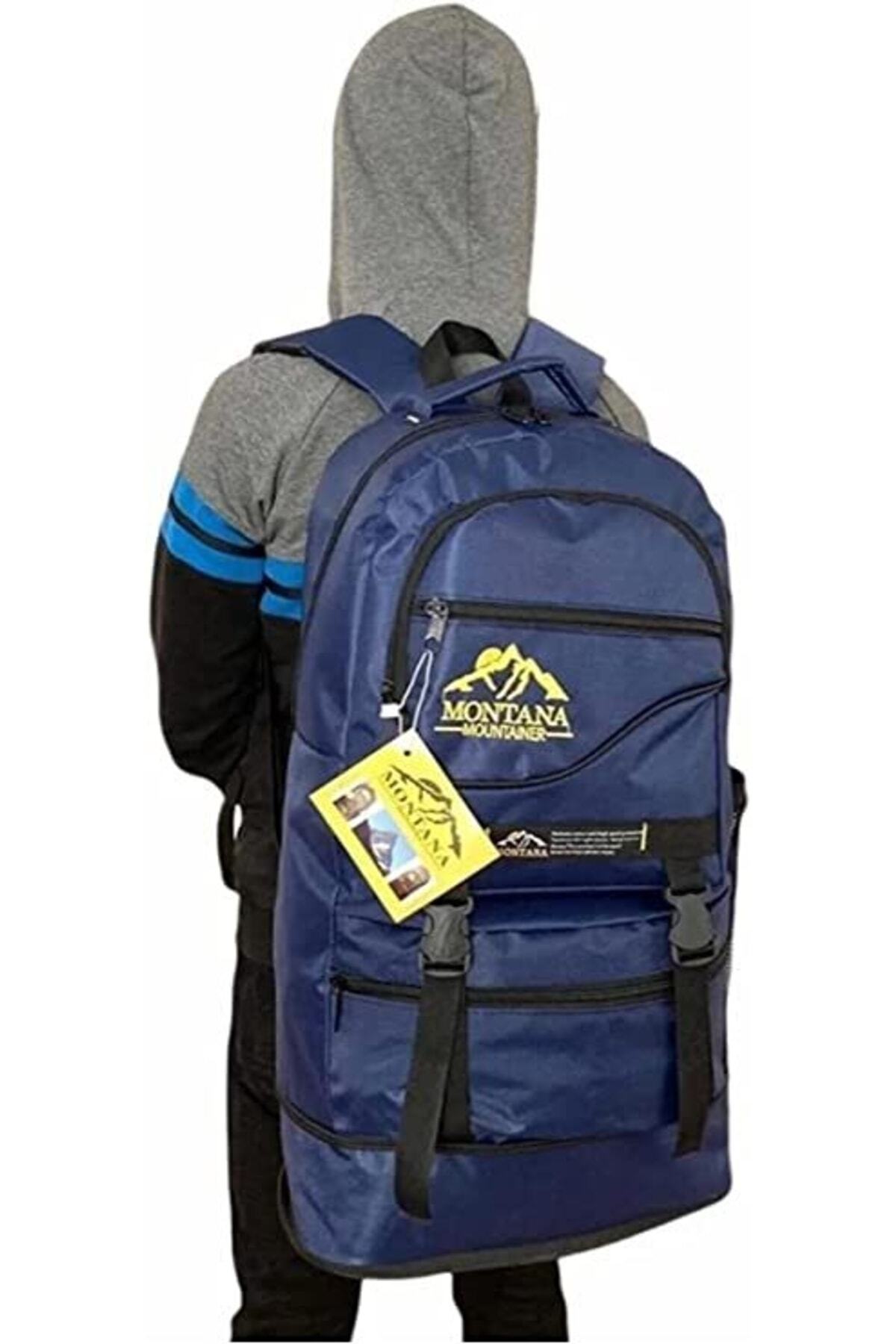 Lacivert Montana 55+10 Litre Körüklü Su Geçirmez Çok Gözlü