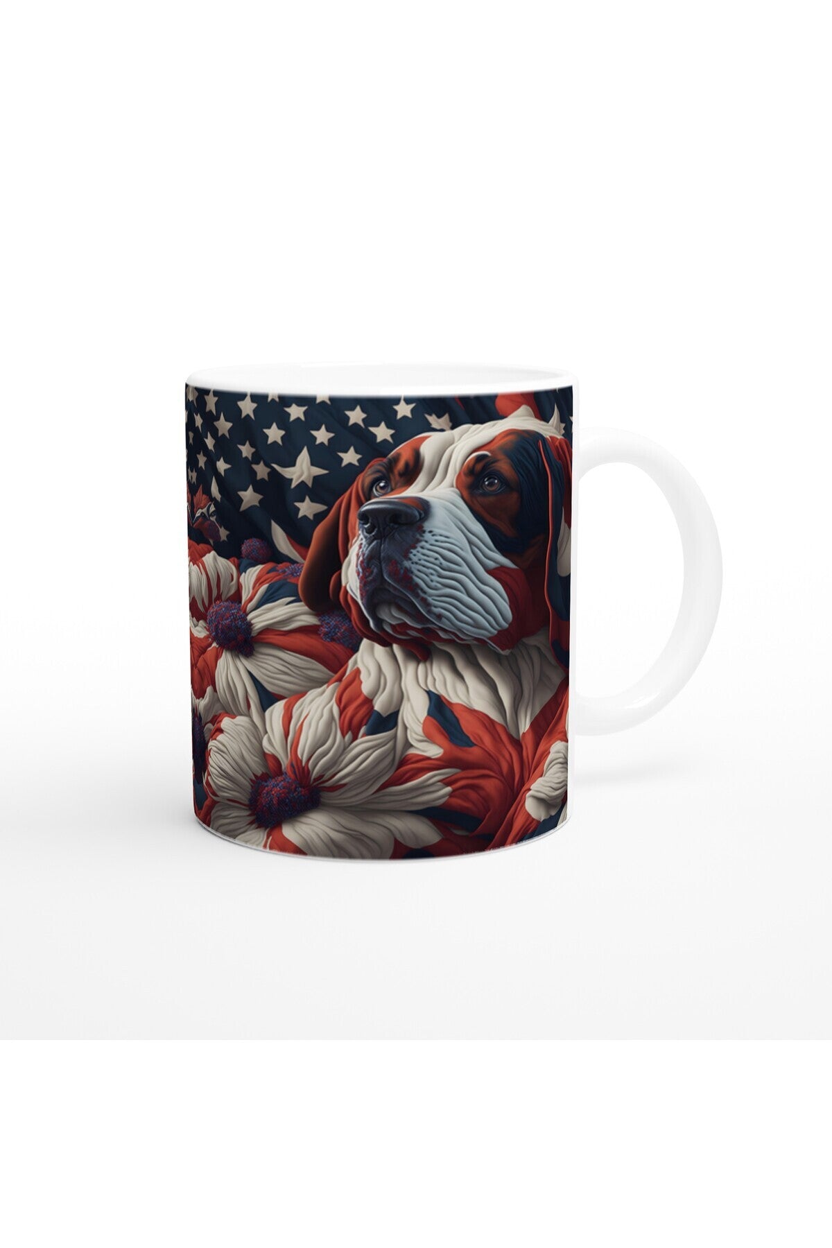 Amerikan Temalı Saint Bernard Köpek Tasarımlı Baskılı Kupa Bardak