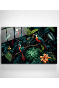 Green Birds Cam Tablo, Dekoratif Cam Tablo
