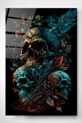 Skulls Cam Tablo, Dekoratif Cam Tablo