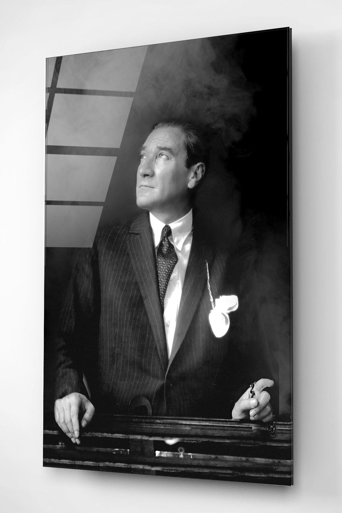 Dekoratif Atatürk Dekoratif Cam Tablo
