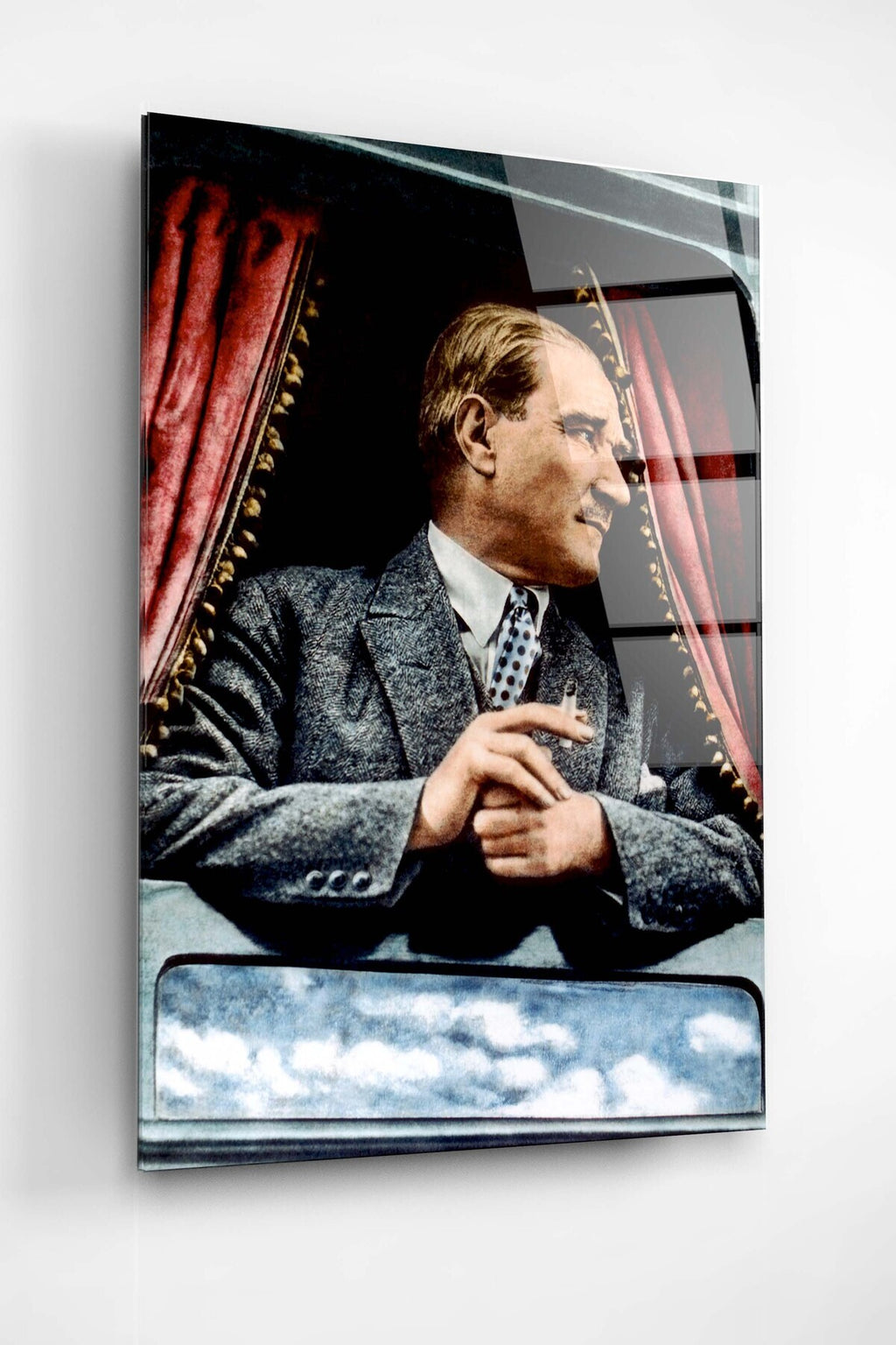 Dekoratif Atatürk Dekoratif Cam Tablo