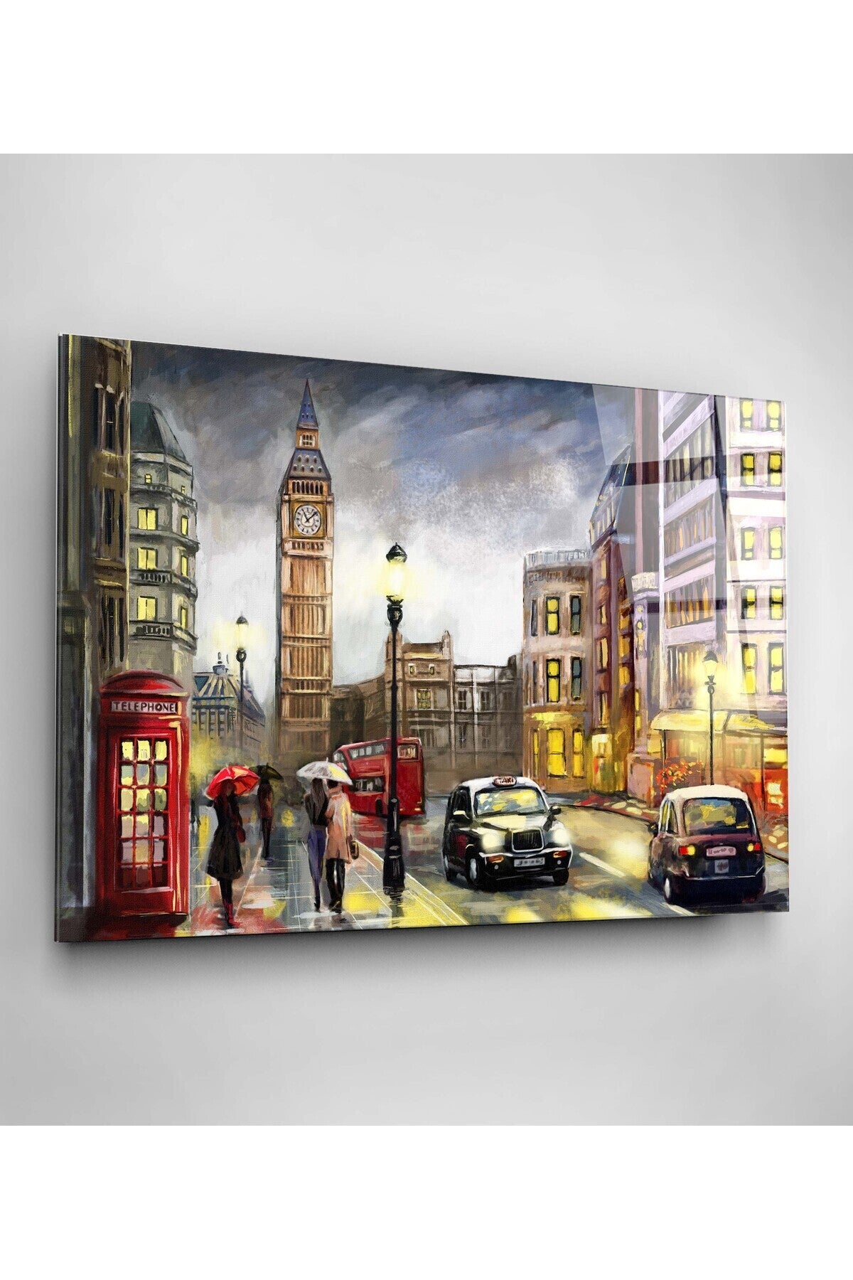 İngiltere Londra Cam Tablo, Dekoratif Cam Tablo (30 x 50)
