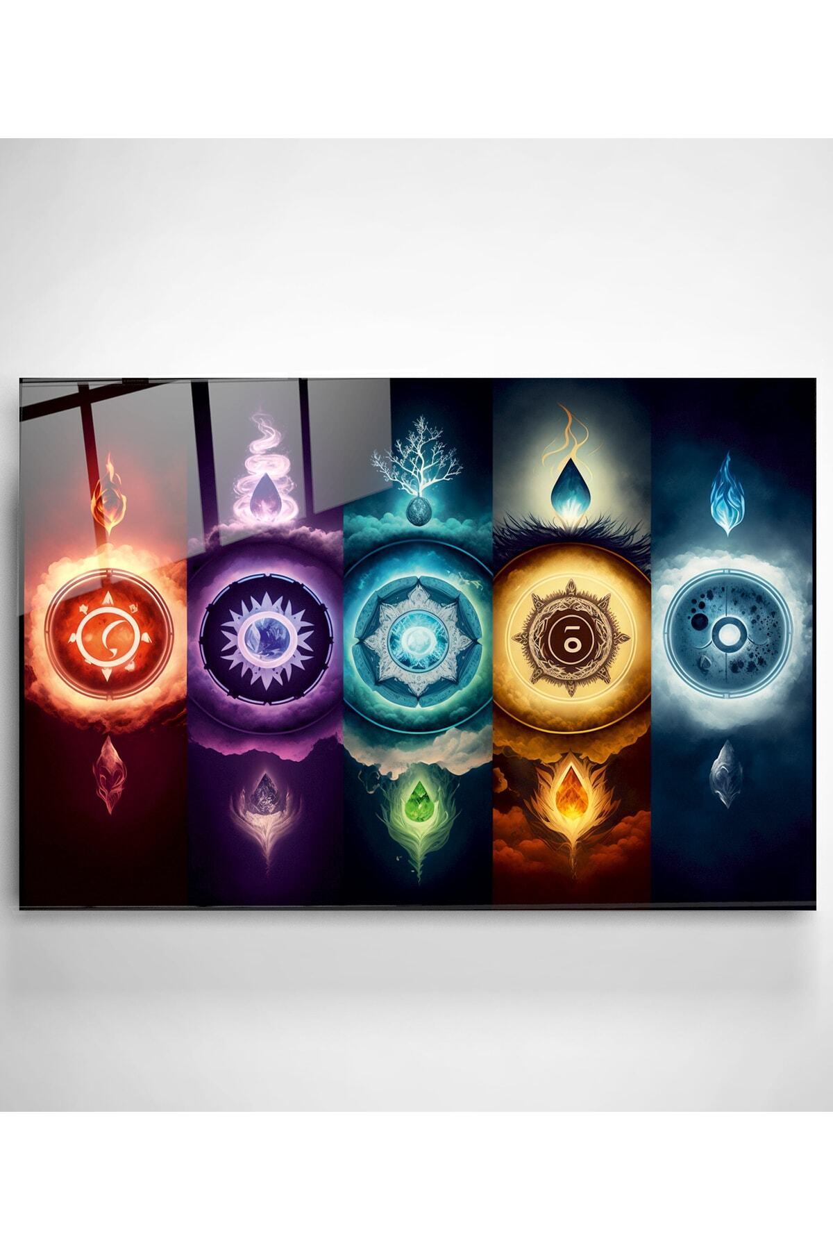 Mistik Enerji Cam Tablo, Dekoratif Cam Tablo (80 x 120)