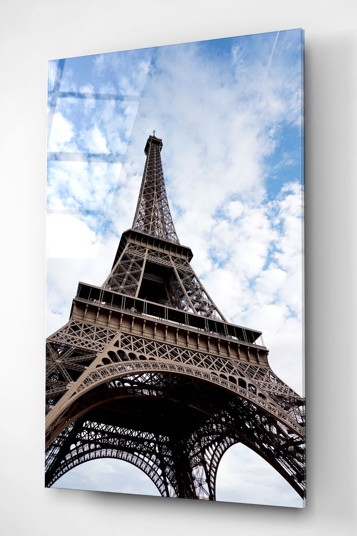 Eyfel Kulesi Cam Tablo, Dekoratif Cam Tablo (30 x 50)