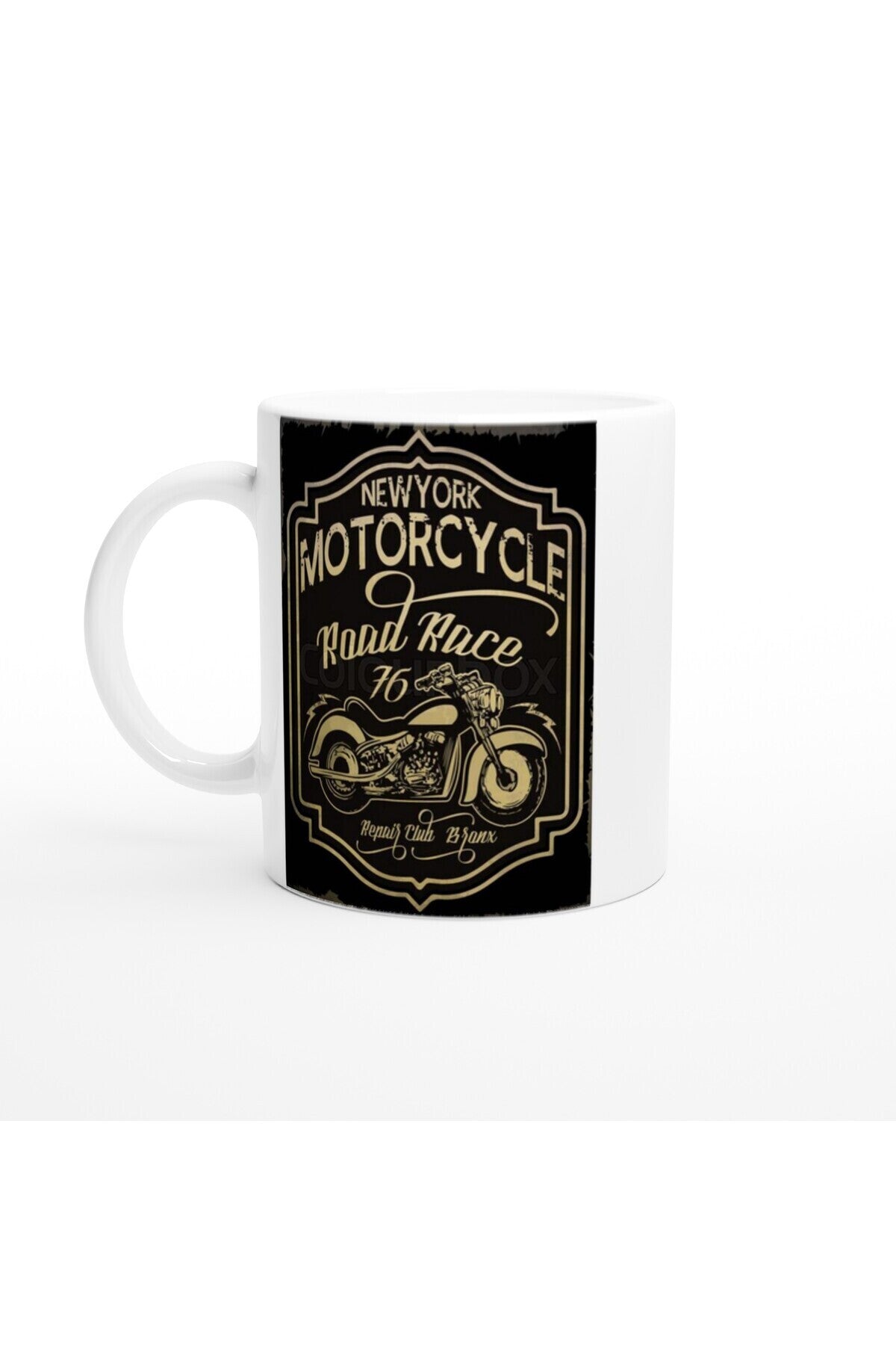 New York Road Race Motosiklet Tasarımlı Kupa Bardak