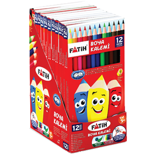 Fatih Kuru Boya Kalemi Tam Boy 12 Renk 33112