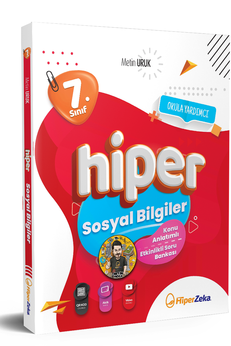 Hiper Zeka 7. Sınıf Hiper Sosyal Bilgiler Konu Anlatımlı & Soru Bankası 304 Sayfa