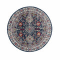 Munoo Blue Bordered Polypropylene Area Rug