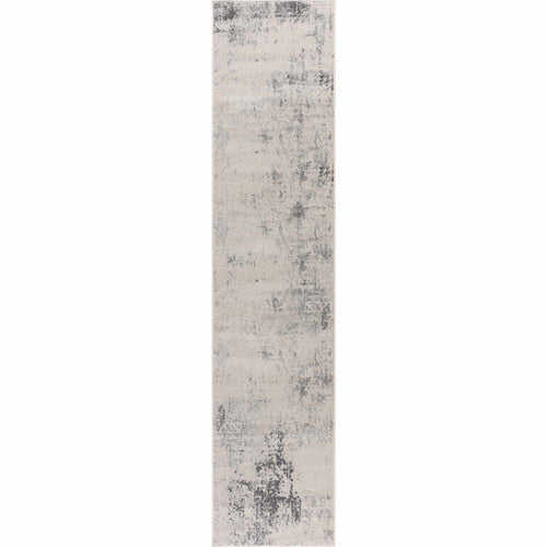 Zineo Gray Abstract Machine Woven Polypropylene Area Rug