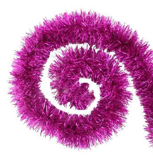 Kika Garland Simli Süsleme Şeridi 6,5cm Fuşya-25