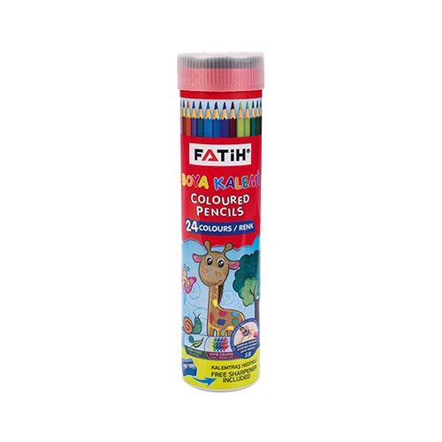 Fatih Kuru Boya Kalemi Metal Tüp 24 Renk 33224