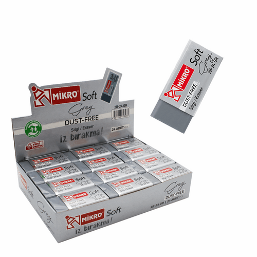 Mikro 2B-24GR Gri Soft Silgi