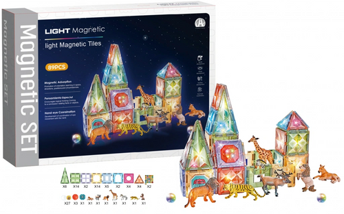 Başel Magnetic Tiles Star Diamon Light 89 Parça