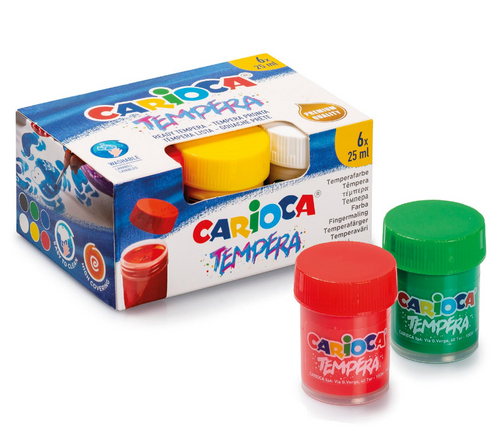 Carioca Tempera Suluboya Süper Yıkanabilir 6x25Ml