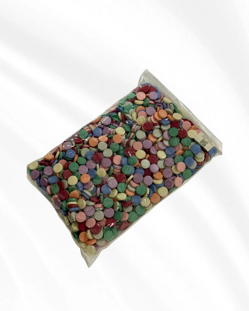 Ahşap Emzik Boncuk Renkli Karışık Desenli 500gr