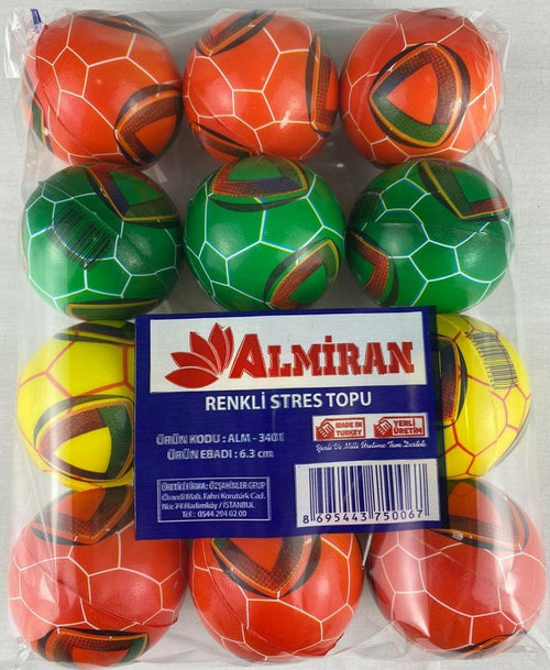 Almiran Stres Topu 6.3Cm -12 Renkli