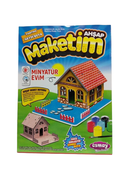 Esmay Ahşap Maket Boyama Minyatür Evim 3065
