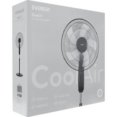 Everest Fan11 CoolAir Siyah-Gri 45w 5 Kanat 3 Kade