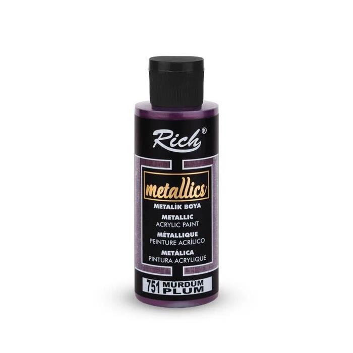Rich Metalik Akrilik 120ml 751 Mürdüm
