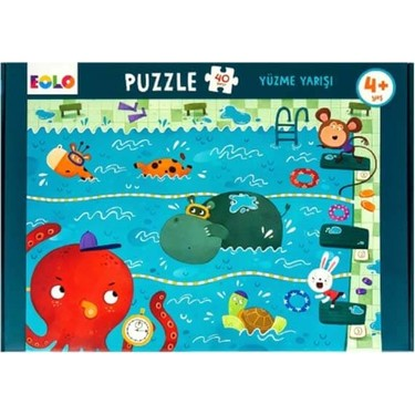 Eolo 40 Parça Puzzle-Yüzme Yarışı