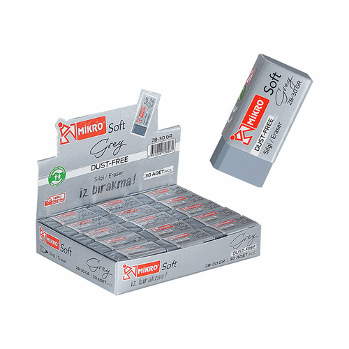 Mikro 2B-30GR Gri Soft Silgi