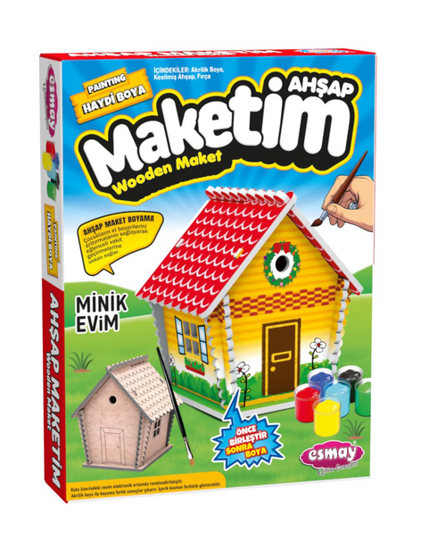 Esmay Ahşap Maket Boyama Minik Evim 3066