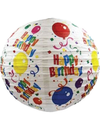 Brş Japon Feneri Happy Baskılı 25cm