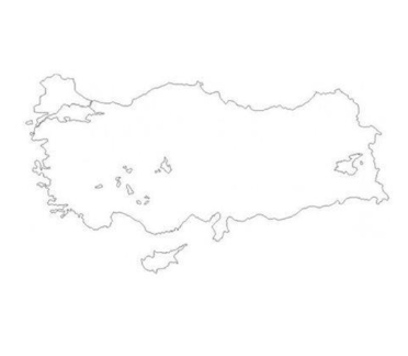 Panda Dilsiz Türkiye Haritası Kağıt Tahta 114X48cm