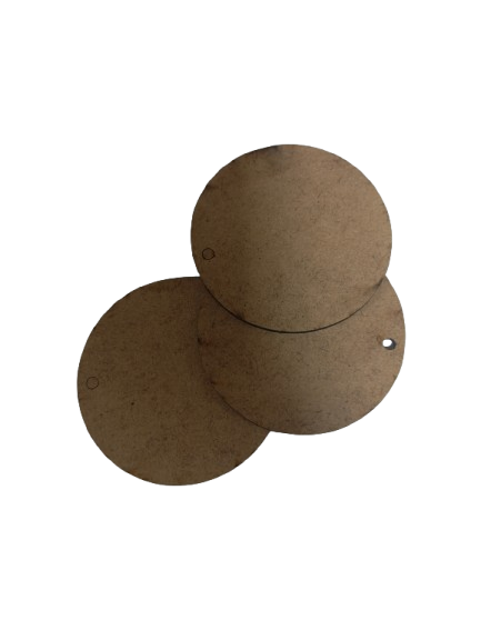 Ahşap Mdf Anahtarlık Daire 7cm