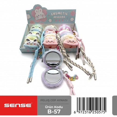 Sense Peluş Cep Aynası B-57