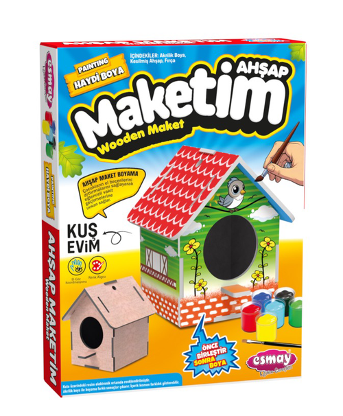 Esmay Ahşap Maket Boyama Kuş Evim 3067