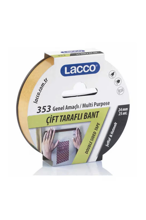 Lacco Çift Taraflı Bant 353 Genel Amaçlı 24Mmx25Mt