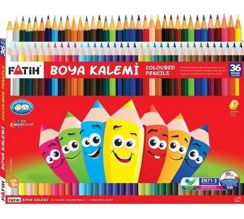 Fatih Kuru Boya Karton Kutu Tam Boy 36 Renk 33245
