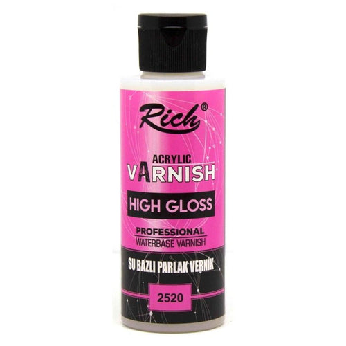Rich High Gloss Su Bazlı 120ml Parlak Vernik