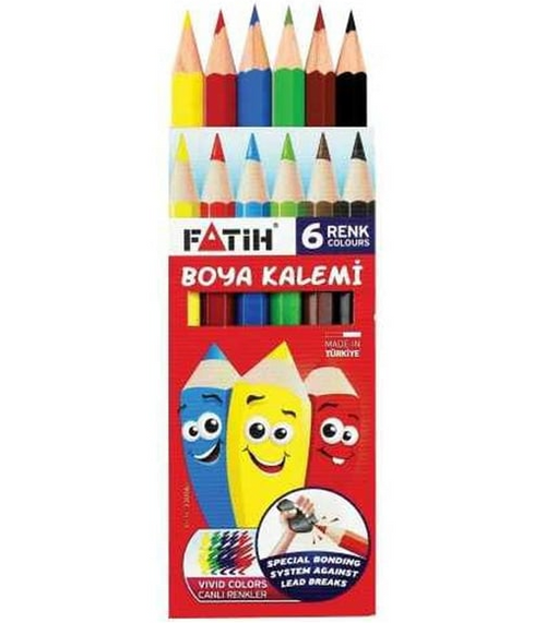 Fatih Kuru Boya Yarım Boy 6 Renk 33006
