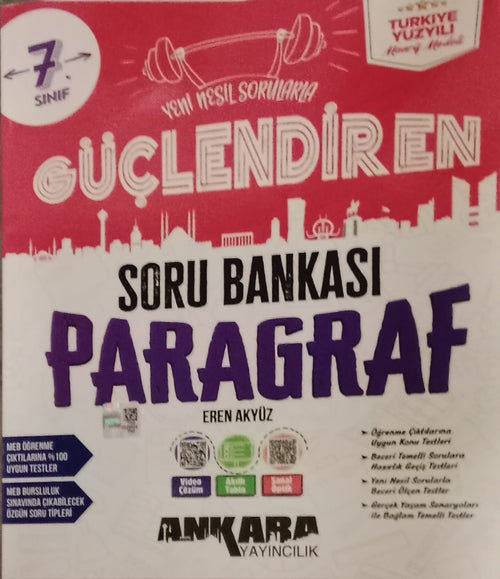 Ankara Yayıncılık 7. Sınıf Güçlendiren Paragraf Soru Bankası
