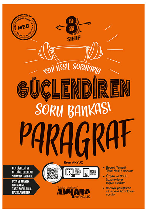 Ankara Yayıncılık 8. Sınıf Güçlendiren Paragraf Soru Bankası
