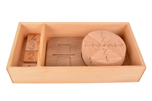 Kesir seti - Doğal Ahşap Montessori Eğitim Aracı
