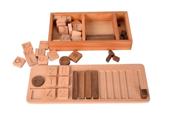 1'lik 10'luk Set - Doğal Ahşap Montessori Eğitim Aracı
