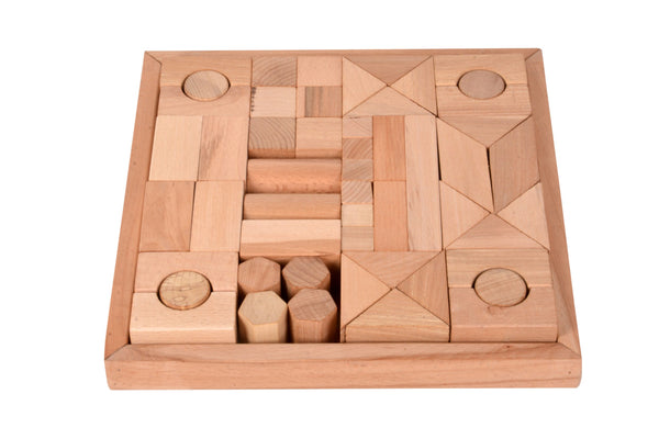 Ahşap Matematik Blokları, - Doğal Ahşap Montessori Eğitim Aracı