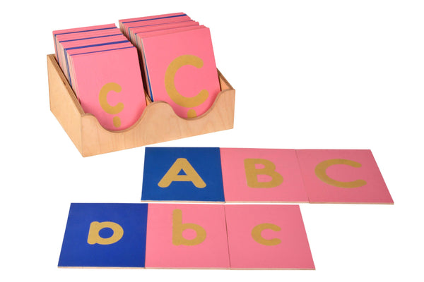 Zımpara Harfler (Küçük-Büyük) - Doğal Ahşap Montessori Eğitim Aracı