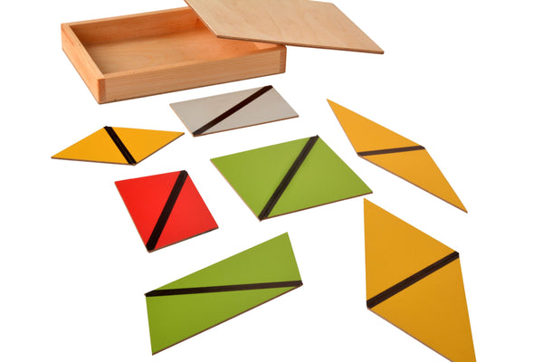 Yapıcı üçgenler set 1 - Doğal Ahşap Montessori Eğitim Aracı