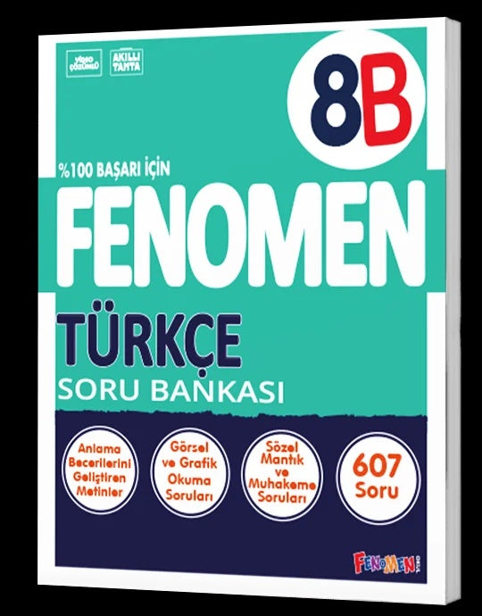 Fenomen Okul Yayınları 8. Sınıf LGS Türkçe B Soru Bankası (Bağlam Temelli)