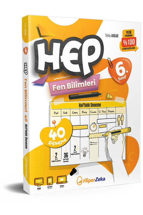 Hiper Zeka 6. Sınıf HEP Fen Bilimleri Haftalık Deneme Föyleri 320 Sayfa