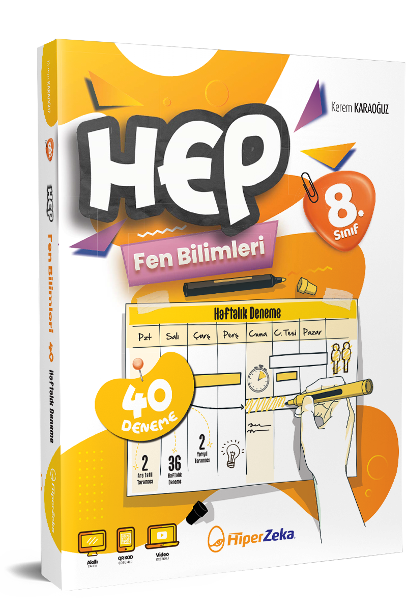 Hiper Zeka 8. Sınıf HEP T.C. İnkılap Tarihi ve Atatürkçülük Haftalık Deneme 160 Sayfa