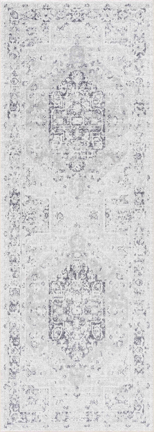 Huyia Beige Medallion Washable Machine Woven Polyester Area Rug