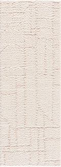 Bada Beige Solid Machine Woven Area Rug with Durable Polyurethane Backing