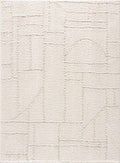 Bada Beige Solid Machine Woven Area Rug with Durable Polyurethane Backing